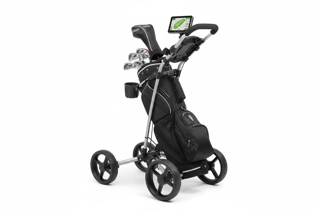 more like a normal push cart with a gps screen 